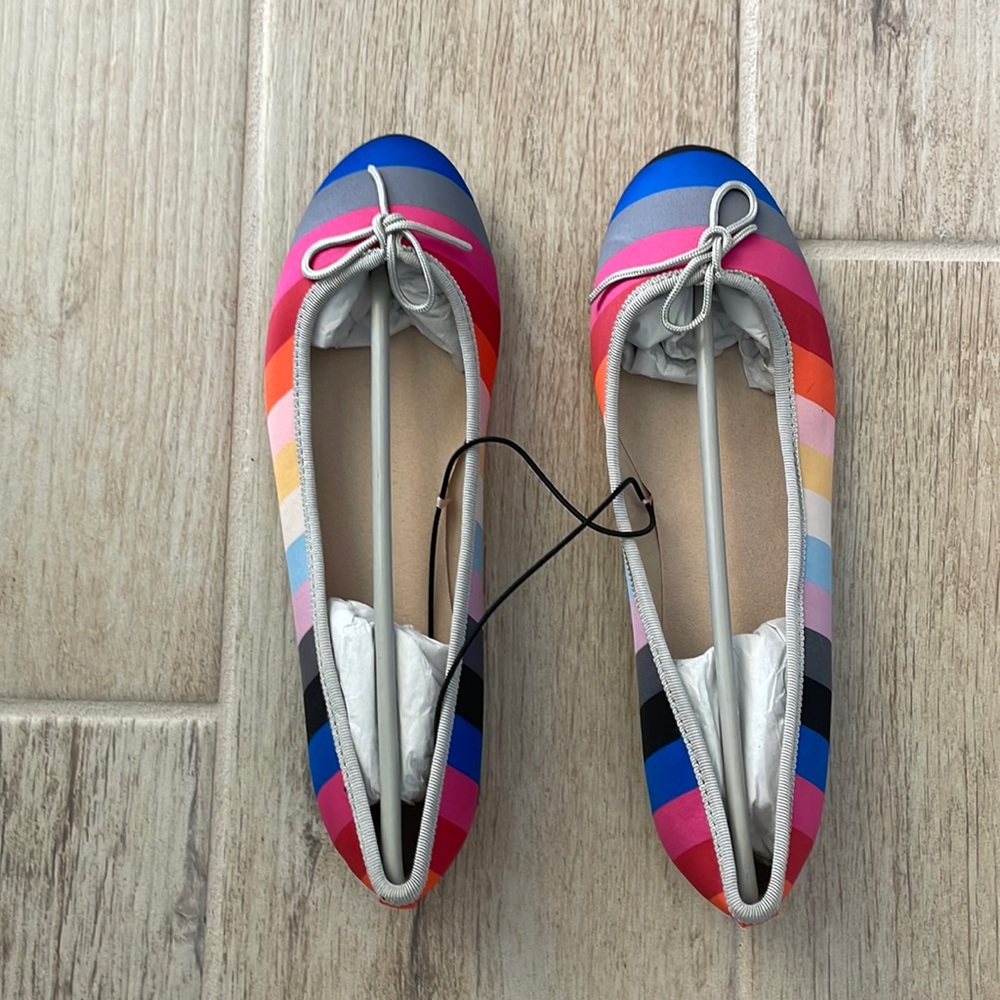 NIP GAP multicolor stripe BALLET FLATS 8